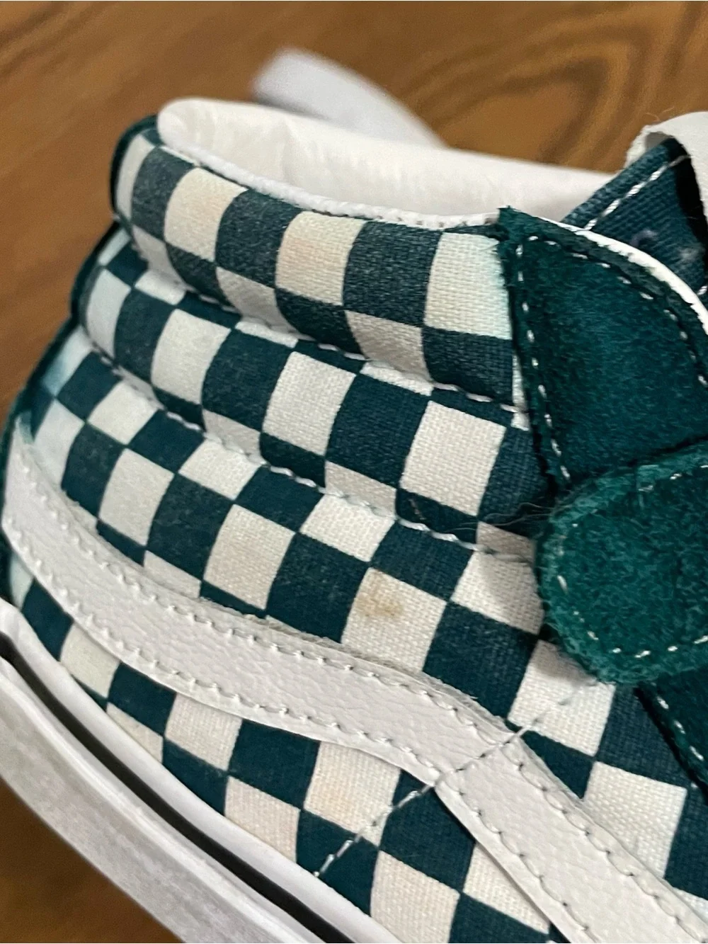 Vans Teal Suede Velcro High-Top Sneakers